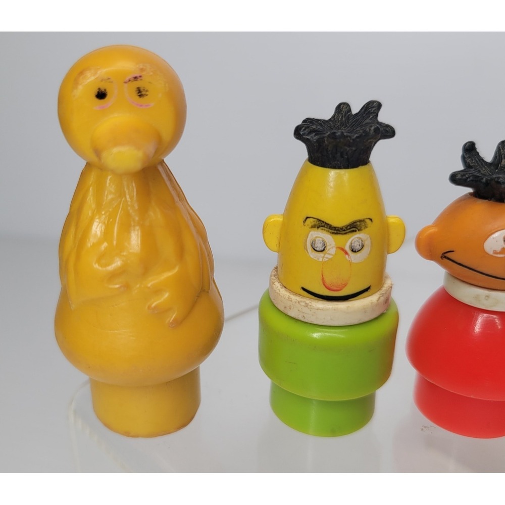 VTG Lot 7 Fisher Price Little People Sesame Street Ernie Big Bird Cookie Monster - Picture 5 of 10
